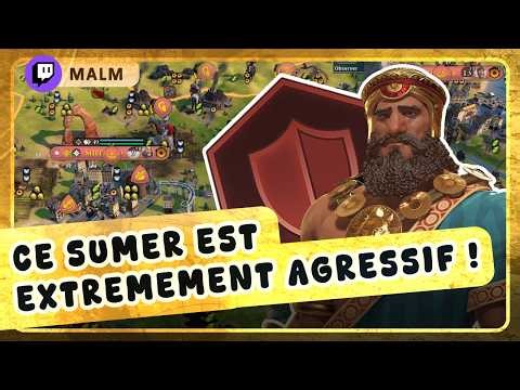 CE SUMER EST EXTREMEMENT AGRESSIF ! CAST Freritos vs 4 Poneys sur CIVILIZATION 6