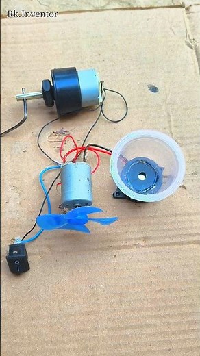 Easy Power Using DC Gear Motor | Battery + Buzzer + Switch Project #tech #diy #gearmotor