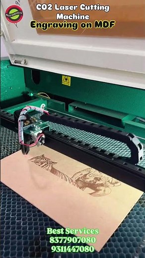 High Precision MDF Engraving | CO2 Laser Cutting Machine | Detailed MDF Laser Engraving