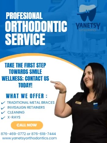 Take the first step towards a healthier, brighter smile with Yanetsy Orthodontics! We offer traditional metal braces, Invisalign retainers, cleaning & X-rays. Call now: 876-469-0772 or 876-618-7444 Book your appointment & transform your smile wellness journey! #fyp #jamaicatiktok #viral #Orthodontics #SmileMakeover #Jamaica #Invisalign #Braces