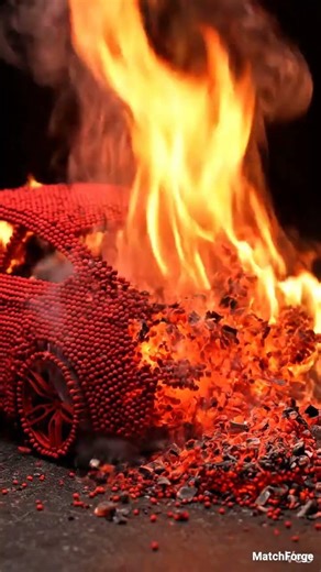 I Built a BMW M4 Using Match Heads… Then Burned It 🔥