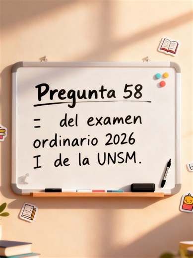Examen ordinario 2026 - UNSM: Pregunta Revelada