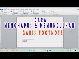 HOW TO REMOVE/DELETE & REVEAL FOOTNOTE LINES IN MICROSOFT WORD