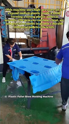 How Plastic Pallets Are Made in Seconds! | Industrial Blow Molding USA