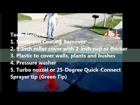 How to remove sealer off a concrete driveway