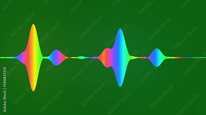 Music Equalizer Animation On Green Screen Background, Sound Visualization Wave Animation. Abstract Digital Audio Waveform Music Equalizer Loop Animation Background. Audio Spectrum Dancing