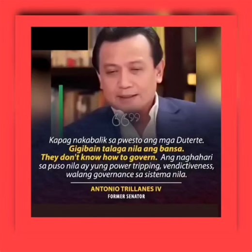 Tama Ka po sir, WLA CLAng pgmamahal SA bayan lalo na SA MGa pilipino, sa panunungkulan Ng TATAY nya na c digongyo POGO E SABONG bilyon bilyong shabu ANG pinapasuk nya SA bansa galing china (I hate drugs kuno) pero puro sugalan druga ANG pinapasuk nya SA bansa, wlng kakayahan c Sara manungkulan SA bayan, ISAng b4liw at 8080 kawawa LNG ANG bansa Natin #highlight #everyone #followers #friends #SaraDuterte #Trillanes | Lou Tamayo Tayoto