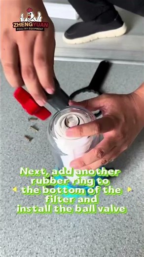 How to install a water filter for poultry nipple drinker - step by step #chicken #farmlife
