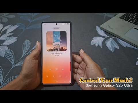 How to Control Music on Lock Screen in Samsung Music on Galaxy S25 Ultra