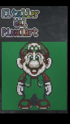 #stopmotion en #pixelart de un cuadro utilizando piezas de #lego de #Mario del juego #mariobros