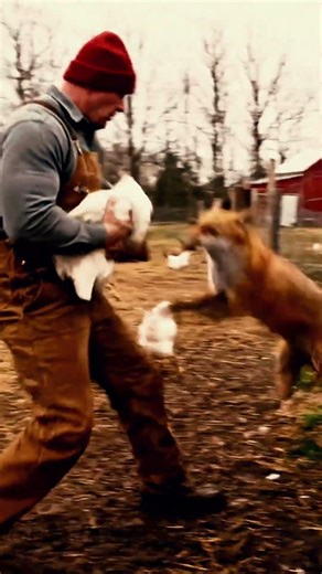 Fox Steals a Chicken… Until the Farmer Shows Up 😳🦊🐓