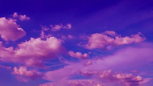 Download Pink sky and fast-moving clouds for free