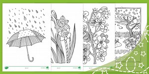 Spring Colouring Pages