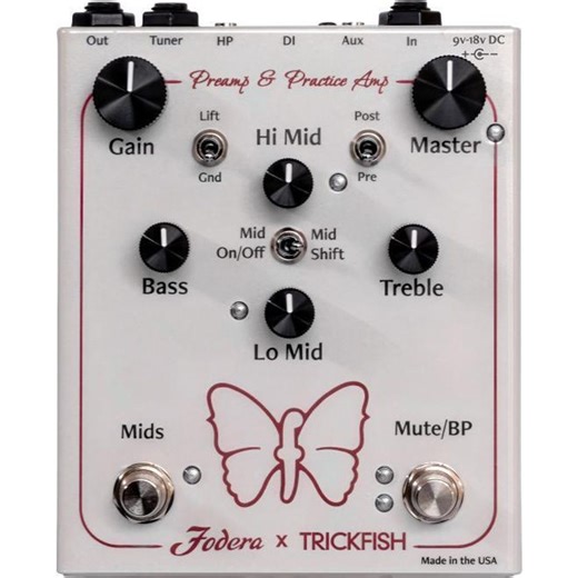 Fodera x Trickfish Preamp & Practice Amp Bass Pedal