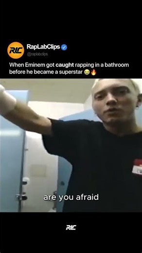 Eminem got caught rapping in the bathroom in 1999 😭