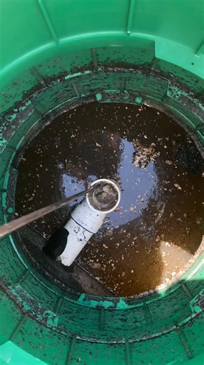 Tom Petty said Free Fallin’, but this grease wasn’t goin’ anywhere. Here is a look behind he seems to work really stopped up septic system. If your system slow, smells weird, or needs service…. We are just a call away. 346 295-9279. | SWS Resources