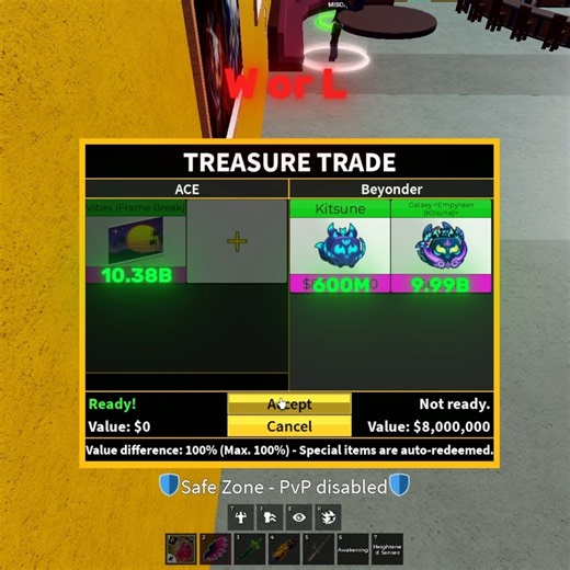 Trading Vibes Framebreak for Galaxy Kitsune and Add #roblox #bloxfruits