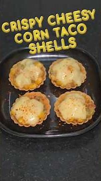 "Crispy tacos shells + cheesy corn = the easiest snack you'll make this week!
