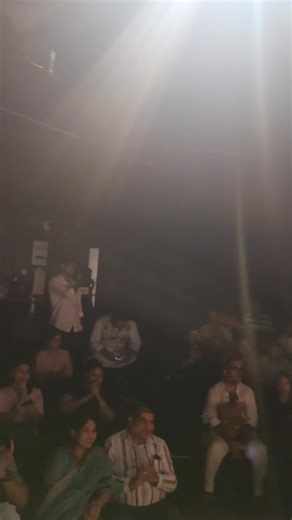 Curtain Call after 'Amritsar Aa Gaya' play performance. Houseful show, enthusiasts audience, thunderous applause and hearts full of emotions ! Asmita Theatre Group's play 'Amritsar Aa Gaya' based on the stories of legendary writer Bhisham Sahni, received a wonderful response at the Jashn e Adab Cultural Karwan in Mumbai. Music by Dr. Sangeeta Gaur . Play directed by Arvind Gaur A heartfelt thank you to everyone who joined us at Veda Kunba, Andheri West for making this evening truly memorable. #भ