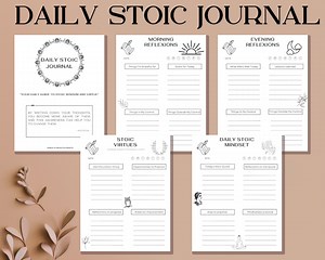 Daily Stoicism Journal Daily Stoic Art Stoic Planner Marcus Aurelius Art Meditation Sheet Gifts for Stoics Print Stoic Gift for Philosopher - Etsy