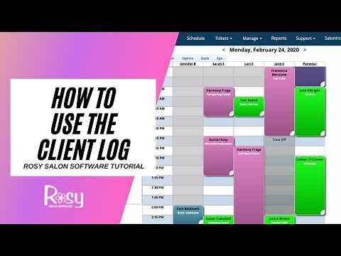 Salon Software Client Log Tutorial - Rosy Salon Software