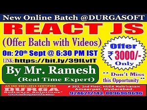 REACT JS Online Training @ DURGASOFT