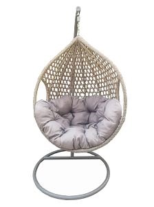 [Hot Item] Encase Wicker Rattan Outdoor Patio Porch Lounge Swing Chair with Stand