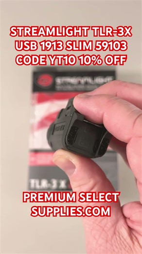 STREAMLIGHT TLR-3X USB 1913 SLIM RAILED COMPACT & SUBCOMPACT MOUNTED LIGHT 500 LUMENS PART #59103