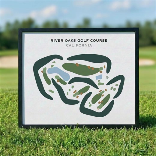 River Oaks Golf Course, California | Golf Course Map, Golf Map, Golfer Gift for Him, Scorecard Layout, Golfer Boyfriend Gift,art Print Decor - Etsy