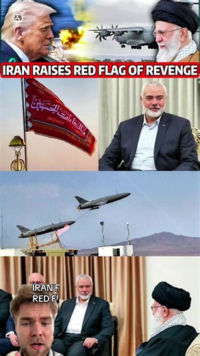 IRAN RAISES RED FLAG OF REVENGE #iran #israel #arab #persia #arabian | arabian