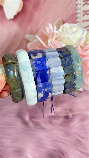 Blue Crystal Bangle Collection