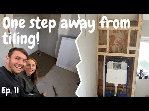 Floating Toilet Mounted, Shower Tray In & No Leaks (Hopefully) | Episode 11 House Renovation