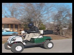 85 Mph In A Bad Ass Lifted 750cc Motorcycle Powered Golf Cart part 2.wmv