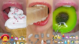 ASMR mouth sounds eating different food by Satisfying Lips 💋 Today we are tasting Squid Game 2 foods including Dalgona cookies, fandant Ddakji, Gong-gi & characters, all hand made & delicious! Have you watched Squid Game season 2 on Netflix? Did you enjoy it? And who was your favourite character? WHICH SATISFYING ASMR MUKBANG EATING EMOJI FOOD CHALLENGE NEXT? Tasting lots of different foods, gummy balls, fondant, fruit, vegetables, candy, kohakutou, tanghulu, gummy fruit, jelly, noodles, cake, 