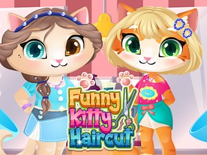 Play Funny Kitty Haircut | Free Online  Games. KidzSearch.com