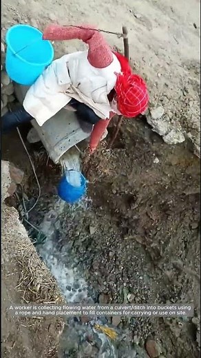 Bucket Collection from a Culvert Flow with Safer Lifting Setup