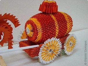 3D Origami Fire Truck