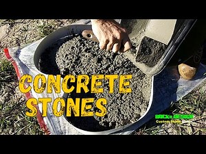 DIY / MAKING GIANT WALKWAY STONES. Using a Flexible Form.