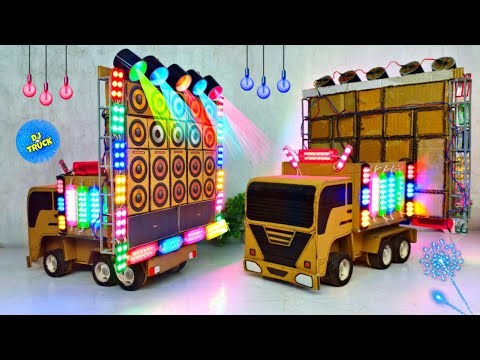 Mini Dj Truck Setup | how to make mini dj setup with cardboard Making Dj setup at home | dj wala