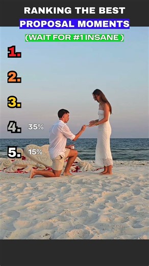 Ranking The Most Creative Proposals Ever #shortsviral #ranking #wedding