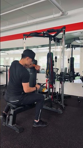 Seated Bench Supported Single Arm Cable Row