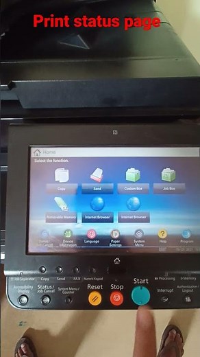 How to take print status page in kyocera taskalfa 2552ci