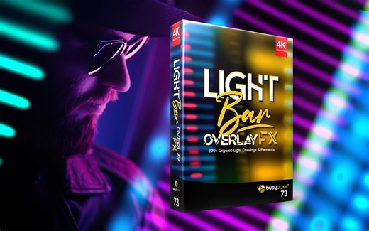 4K视频素材|211个霓虹灯光条快速划过闪烁叠加动画 BusyBoxx – V73: Light Bar Overlay FX