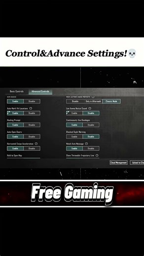 Control&Advance Settings #fadinhas