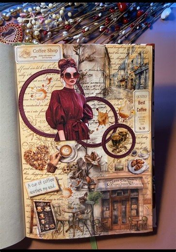 ASMR Journaling: Relaxing Coffee Time Experience