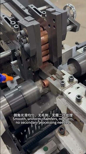 How a Double Head Chamfering Machine Works #machine #chamfering