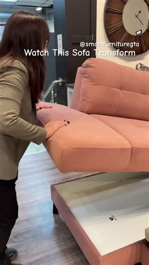 Bed + Storage Inside a Sofa? Watch This! #spacesavingfurniture #couch