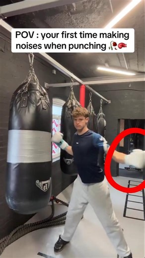 Your first time making noises when punching🥊 #boxing