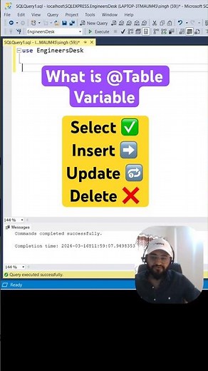 Table Variable in SQL - Insert, Update and Delete #shorts #sql #sqlqueries #coding
