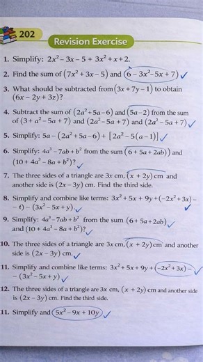 Practice worksheet for Algebraic Expressions for class 7#class #math#mathstricks #mathematics #maths